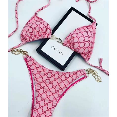 gucci replica swim wear|Gucci flower bikini.